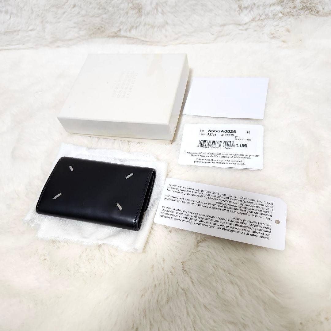 ✨美品　付属品完備✨マルジェラ　キーケース　ステッチ　6連　ブラック　黒
