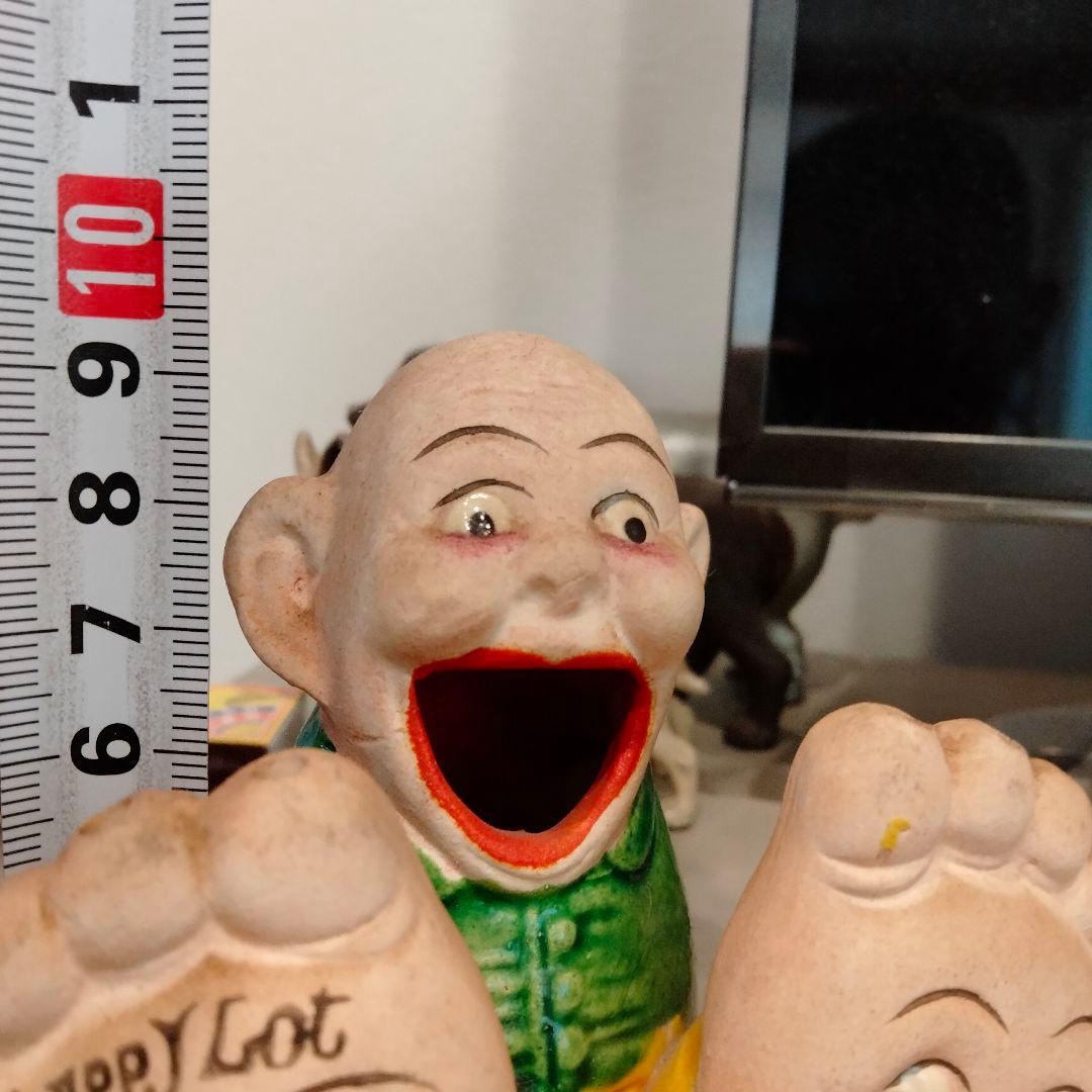 レア　50s 人面足 ビンテージ　灰皿　置物　オブジェ　ミッドセンチュリー