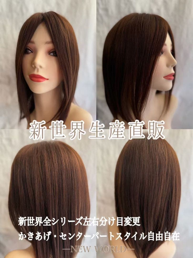 2025新世界　人毛　ウィッグ　フルウィッグ　シルクスキン　医療ウィッグ　レミー