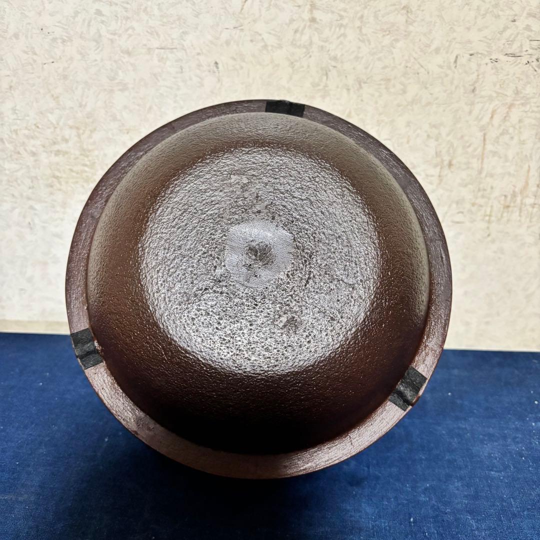 人間国宝敬典造/風炉/茶釜/電熱器/唐銅鬼面風炉釜/野々田製電熱器/敷板/茶道具