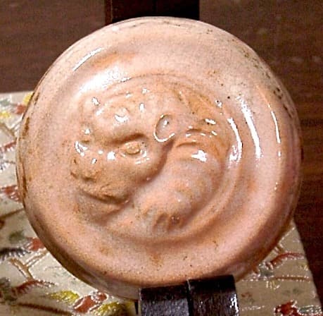 京焼・清水焼　黒田雲楽作　虎　香合　無傷　保護箱　保証。