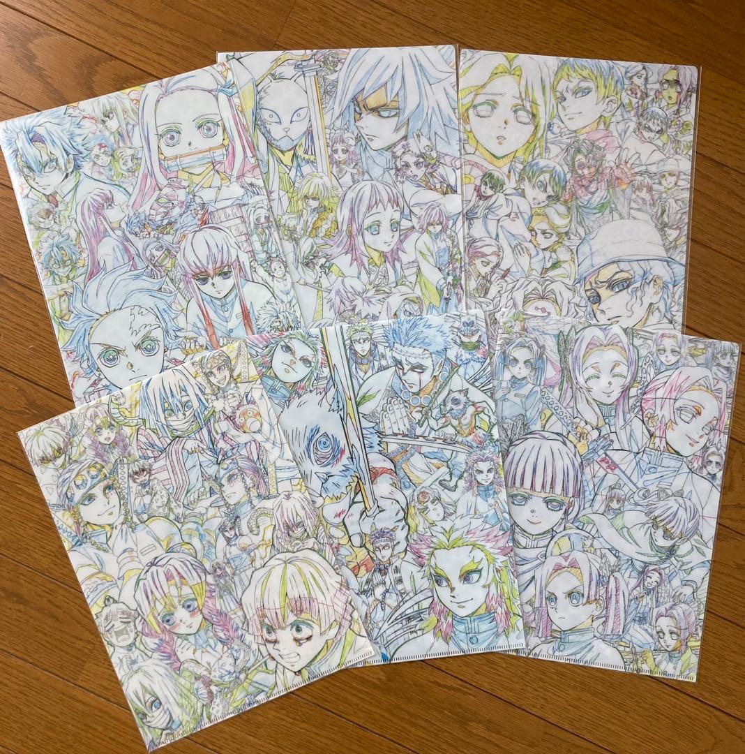鬼滅の刃　絵巻カフェ　クリアファイル　第一期〜六期　6枚
