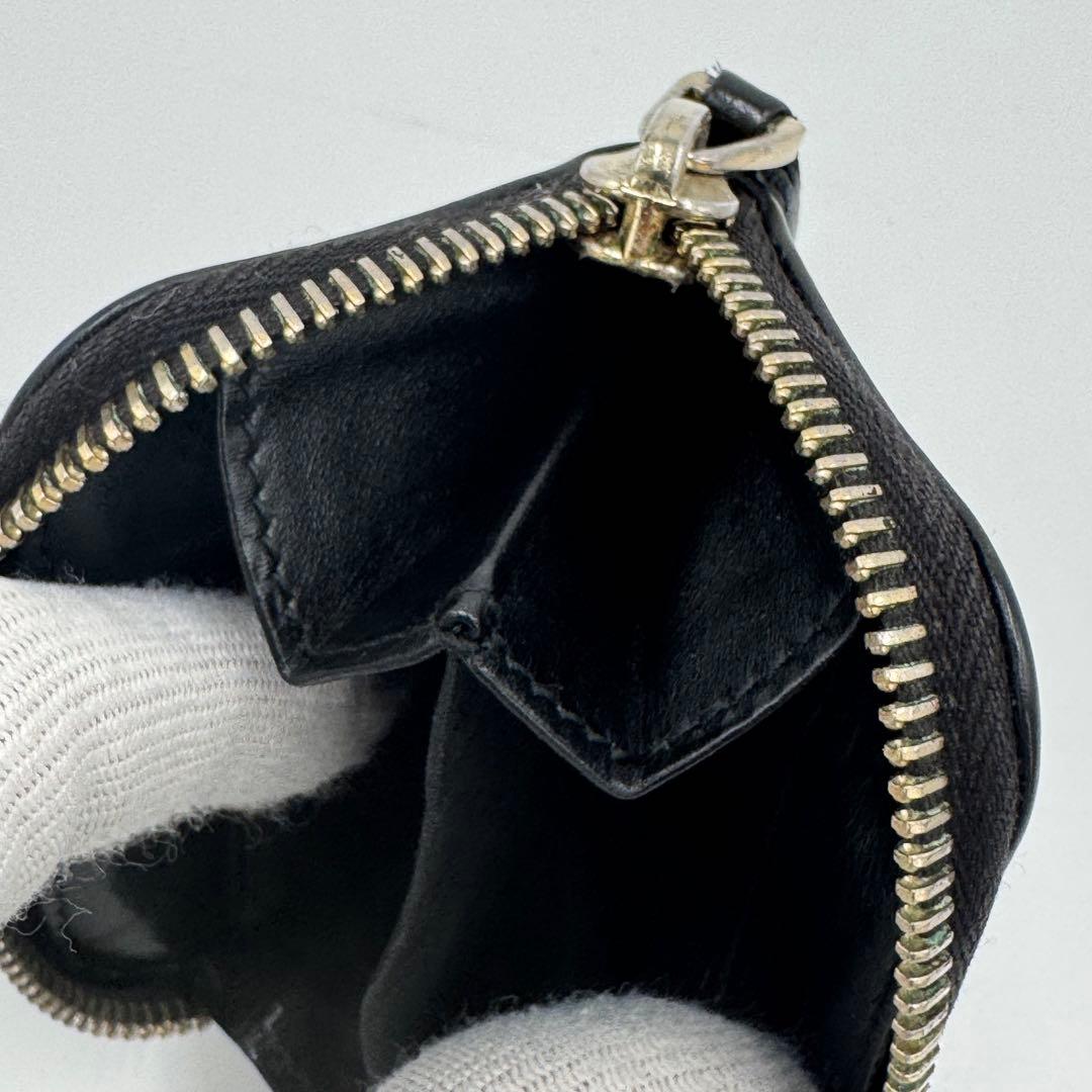 GUCCI グッチ マイクロシマ レザー ラウンドジップ ケース 男女兼用