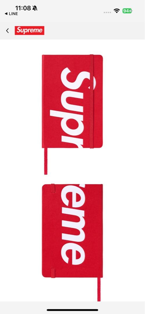 シュプリーム　supreme ノート　モレスキン　ブック　新品