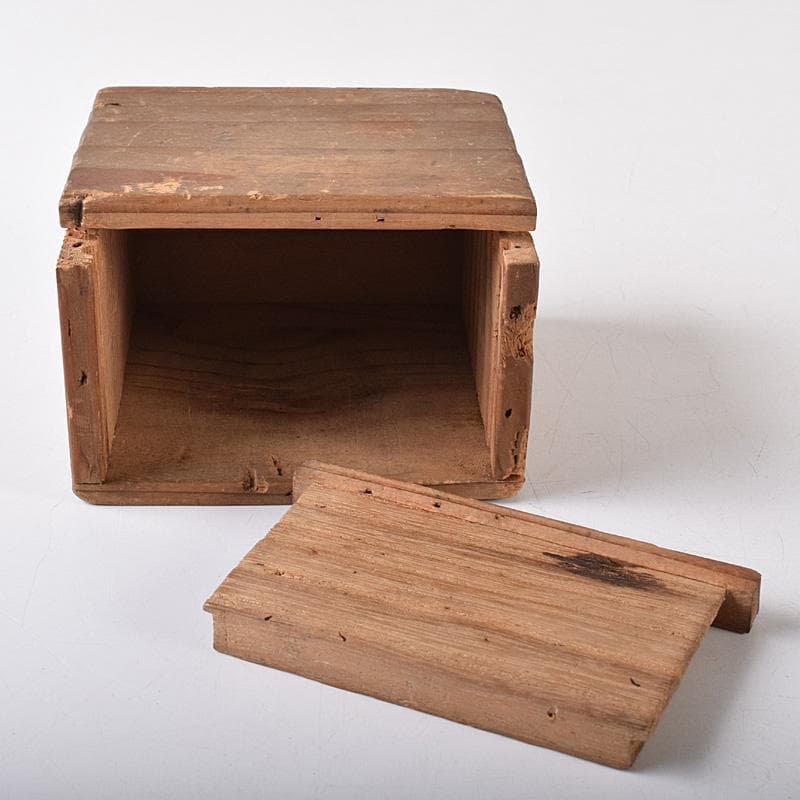 茶道具　大樋焼　菊形　香合　時代箱　N　7468