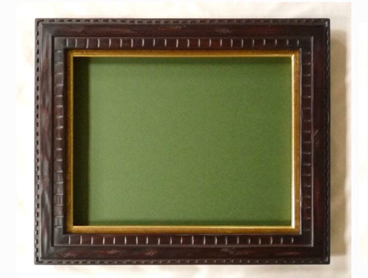 油彩額　油絵用額縁 囲炉裏マットなし F8 鉄黒