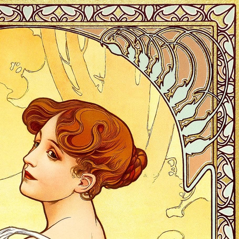 ★新品ミュシャ 限定300部版画 連作『春夏秋冬』4作品セット 財団エンボス入