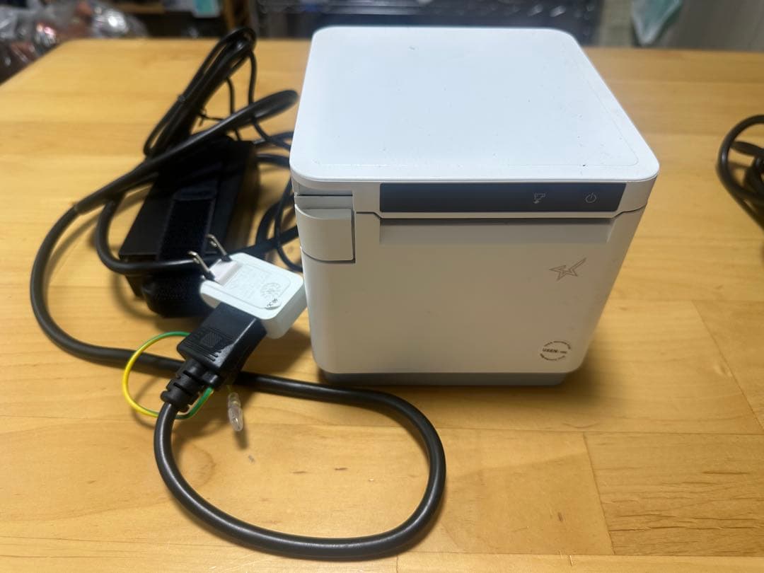 小型プリンター ホワイト 電源アダプター付き