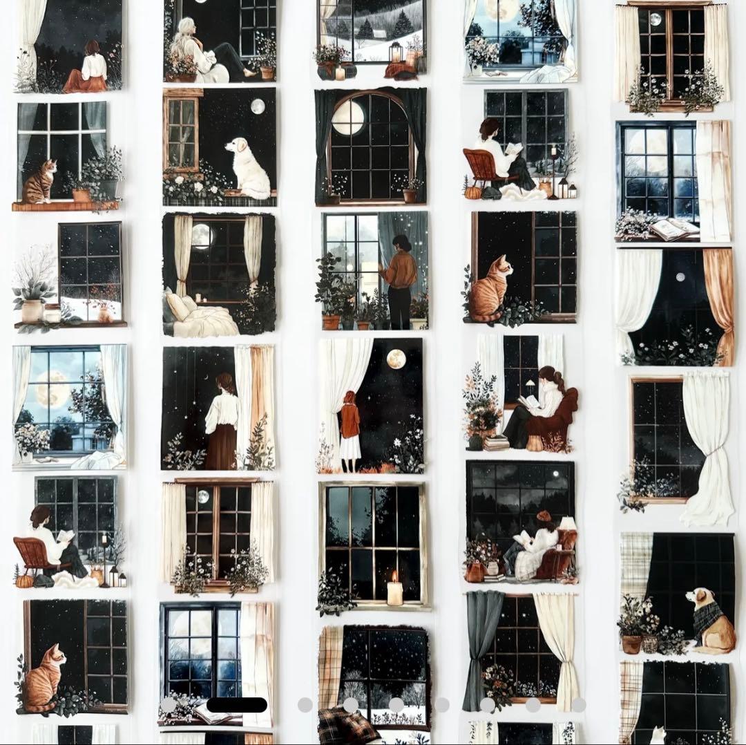 onwise マスキングテープ8個セット コラージュ 花 girl