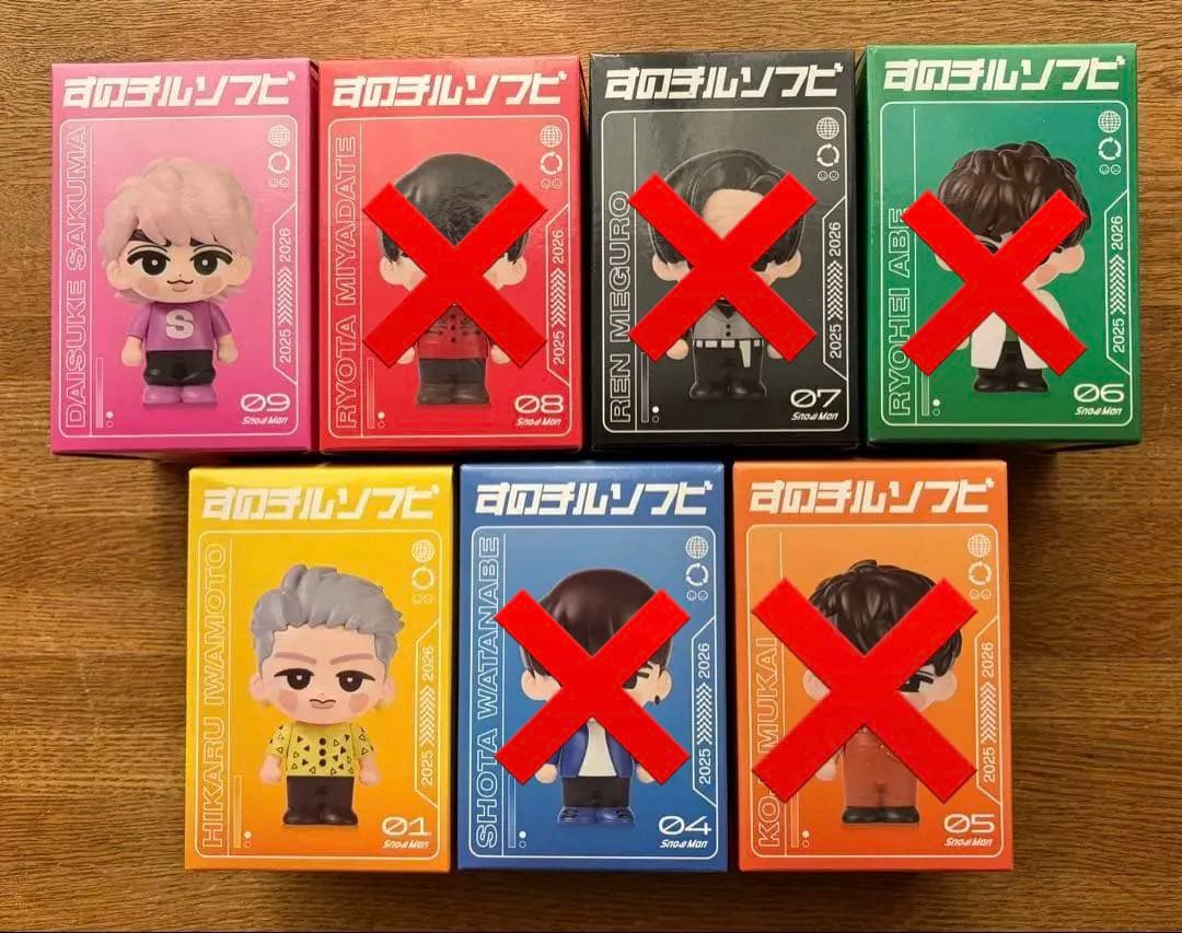 【新品未開封】Man ソフビ on グッズ スノーマン 7点セット