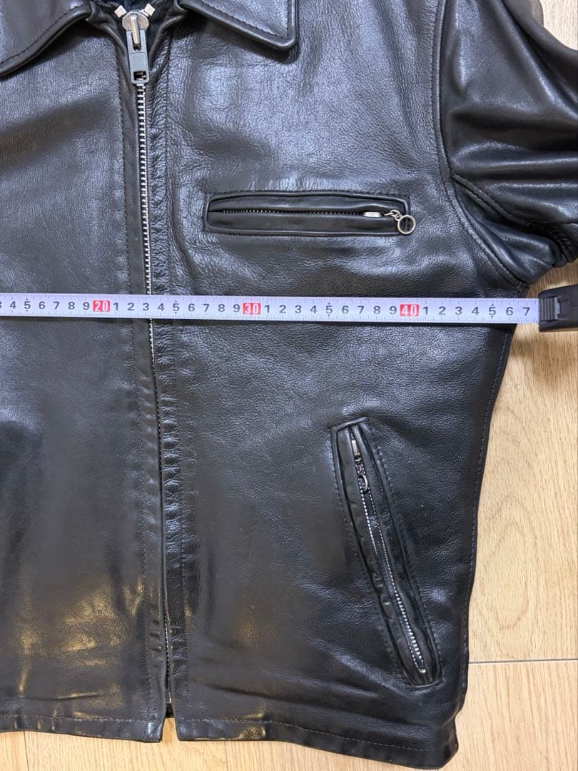 SCHOTT 642VS ライダースジャケット レザー ボアライナー付き 34黒