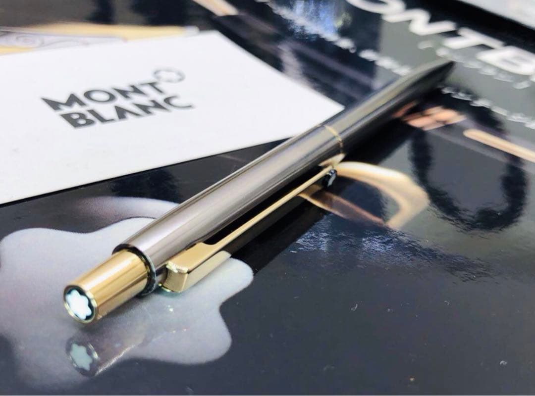 モンブラン　価値あるレア銘品総チタニウム張り★Sライン・チタン＆ゴールドプレート