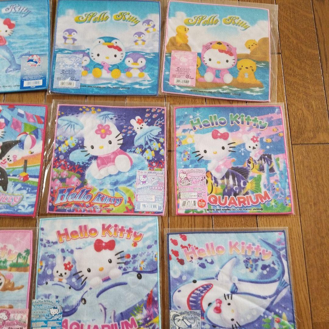 ハローキティ　水族館限定プチタオル+ジュゴン 13枚
