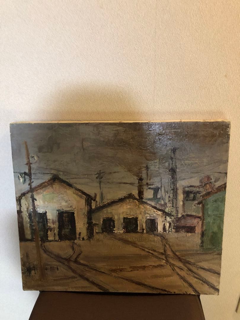 油絵（鉄道倉庫）Ｆ10