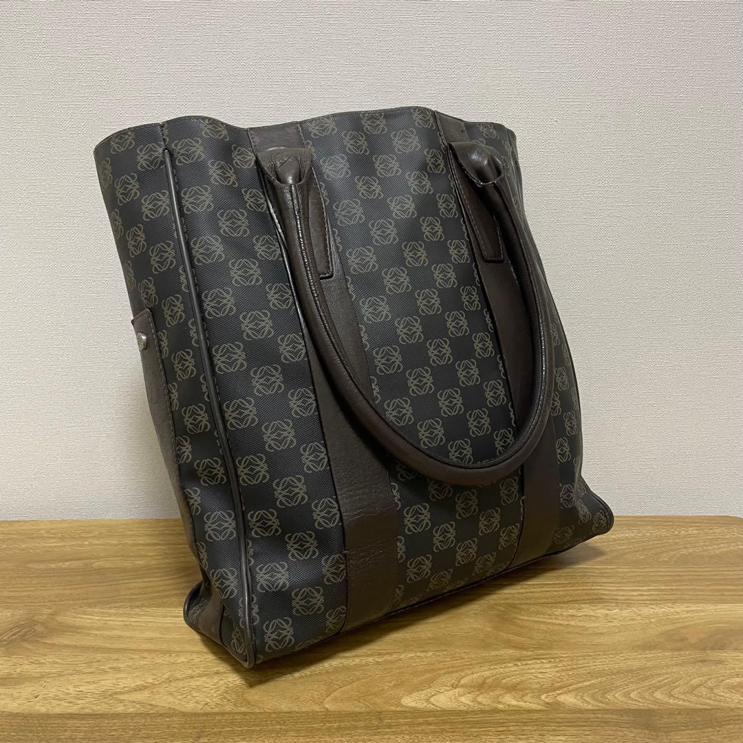 《美品》LOEWE（ロエベ）レザー ハンドバッグ ダークブラウン