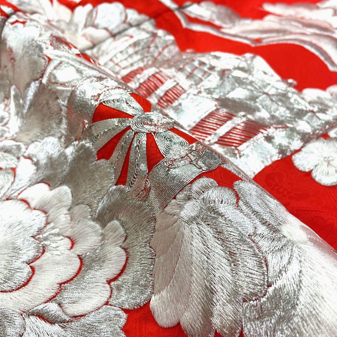 ◎mk-1250　引き振袖　お引きずり　婚礼衣装　銀駒刺繍　　11-28