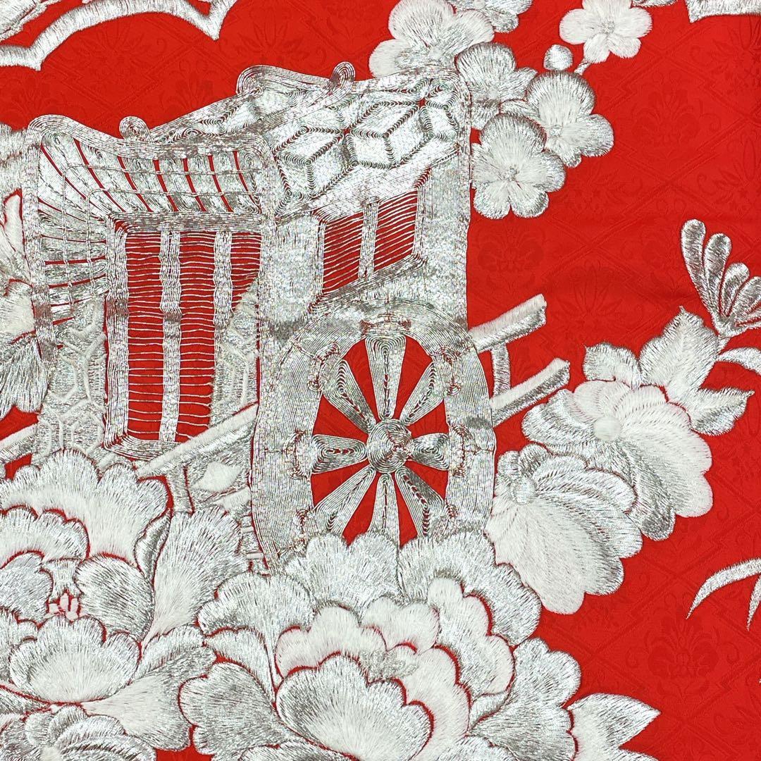 ◎mk-1250　引き振袖　お引きずり　婚礼衣装　銀駒刺繍　　11-28