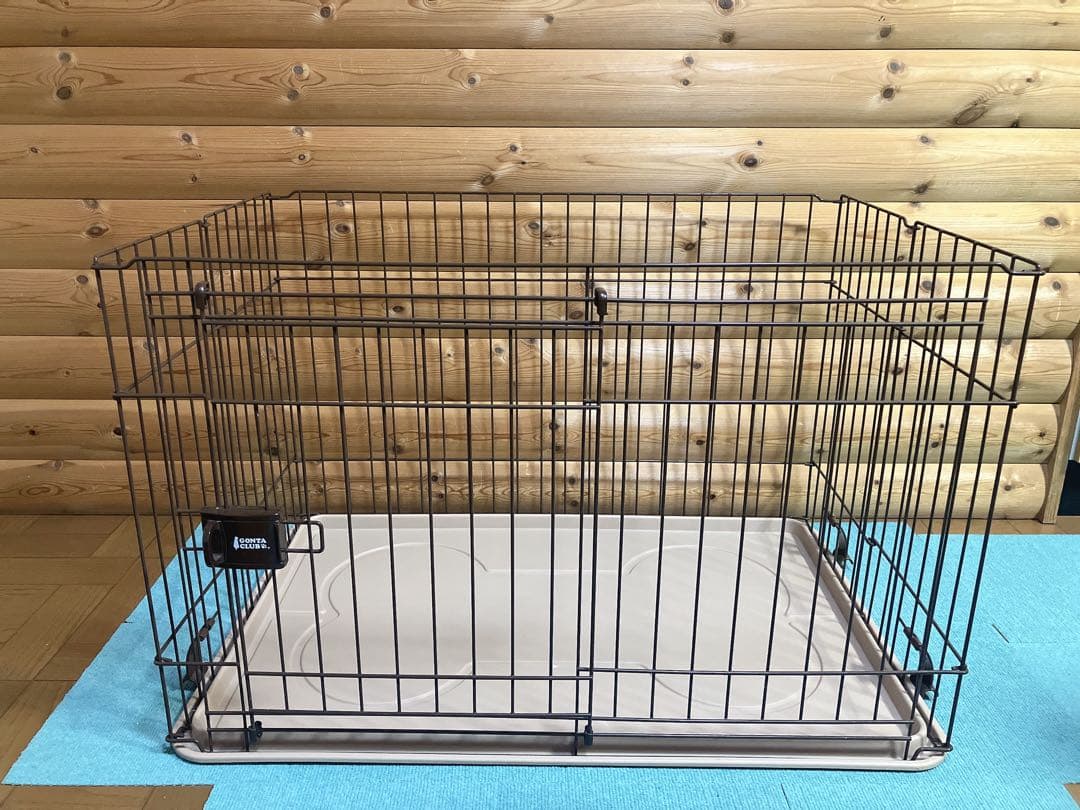 GONTA CLUB 犬用ケージ 骨型トレー付き　折り畳み可能☆トイレセット