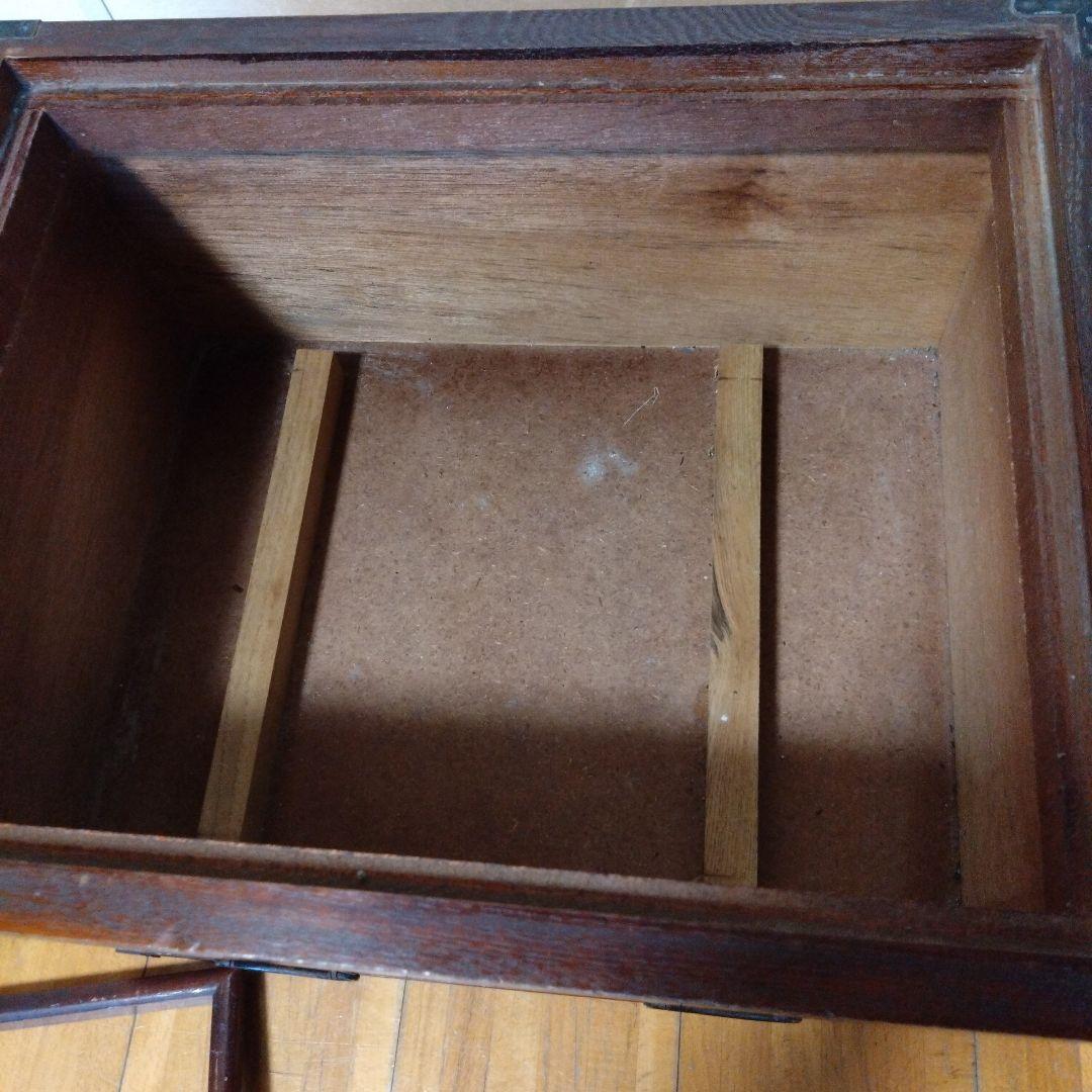 昭和レトロなアンティーク　　木製長火鉢　引き出し付