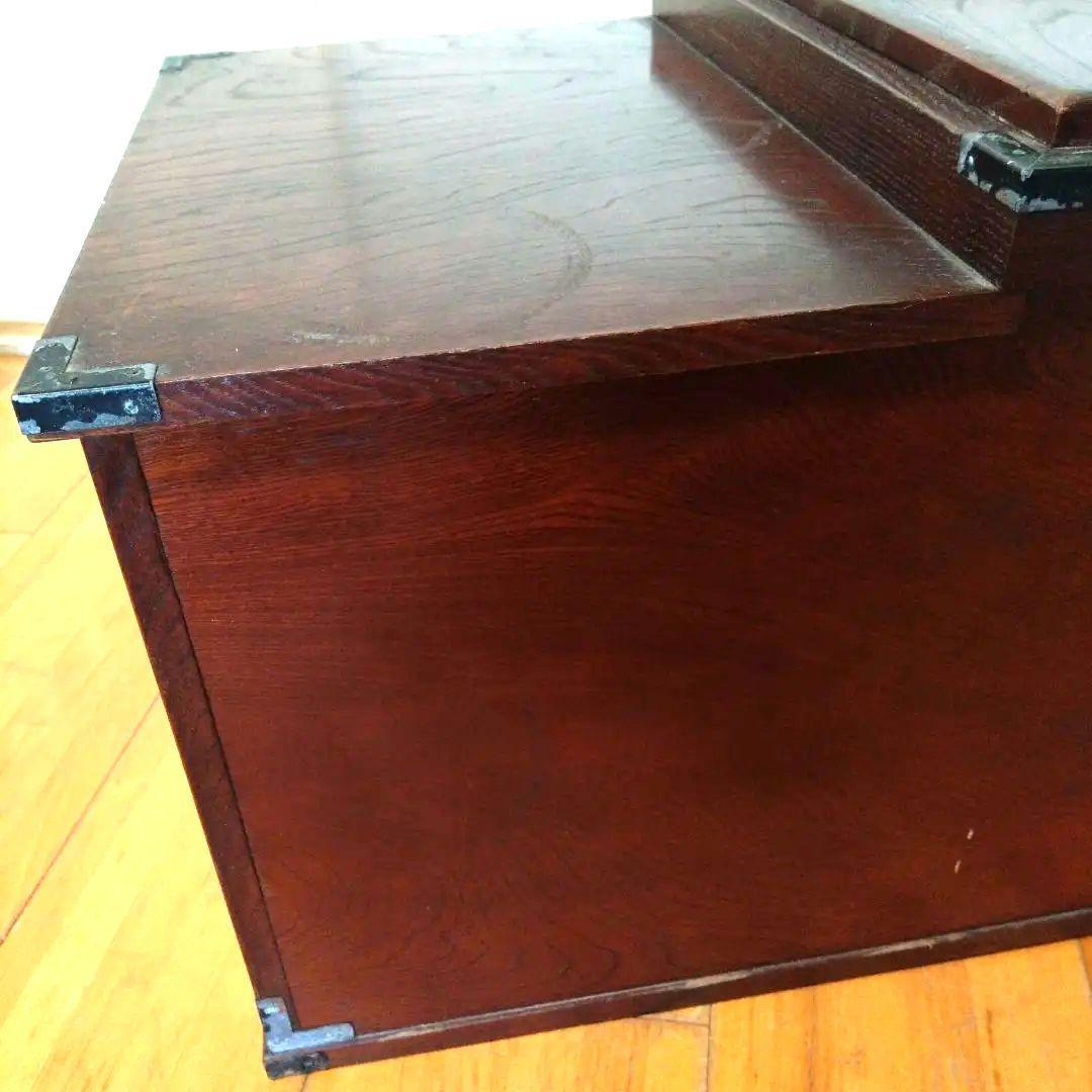 昭和レトロなアンティーク　　木製長火鉢　引き出し付