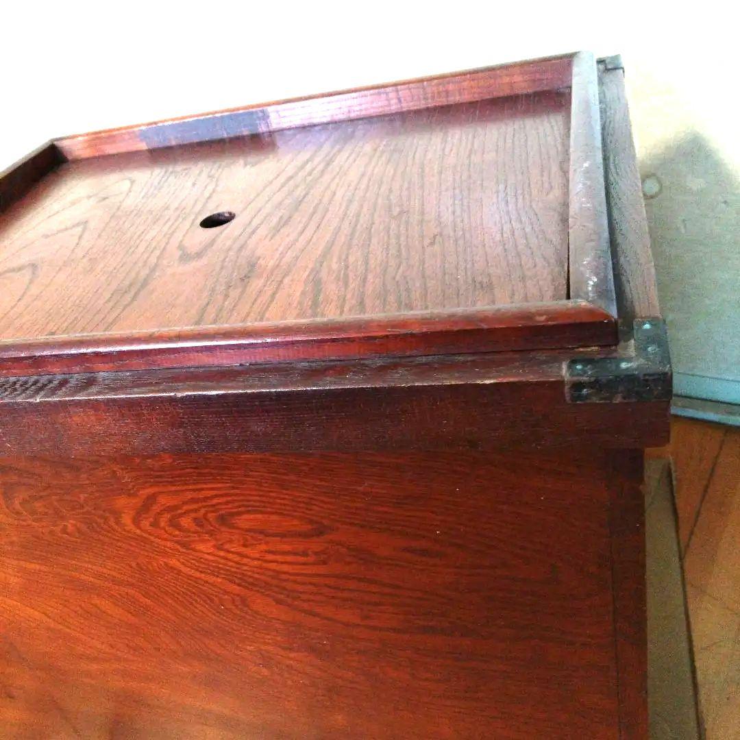 昭和レトロなアンティーク　　木製長火鉢　引き出し付