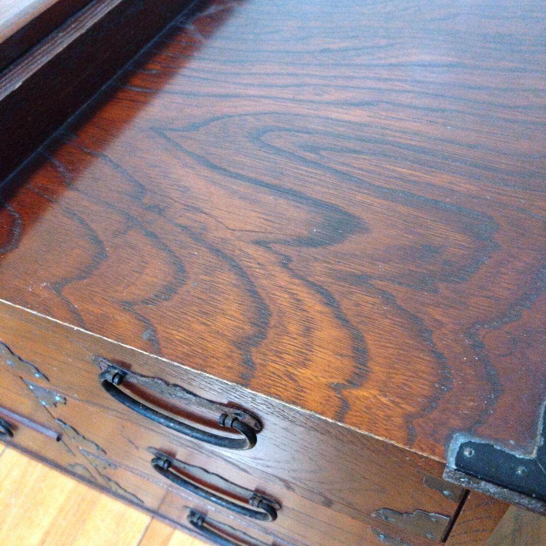 昭和レトロなアンティーク　　木製長火鉢　引き出し付