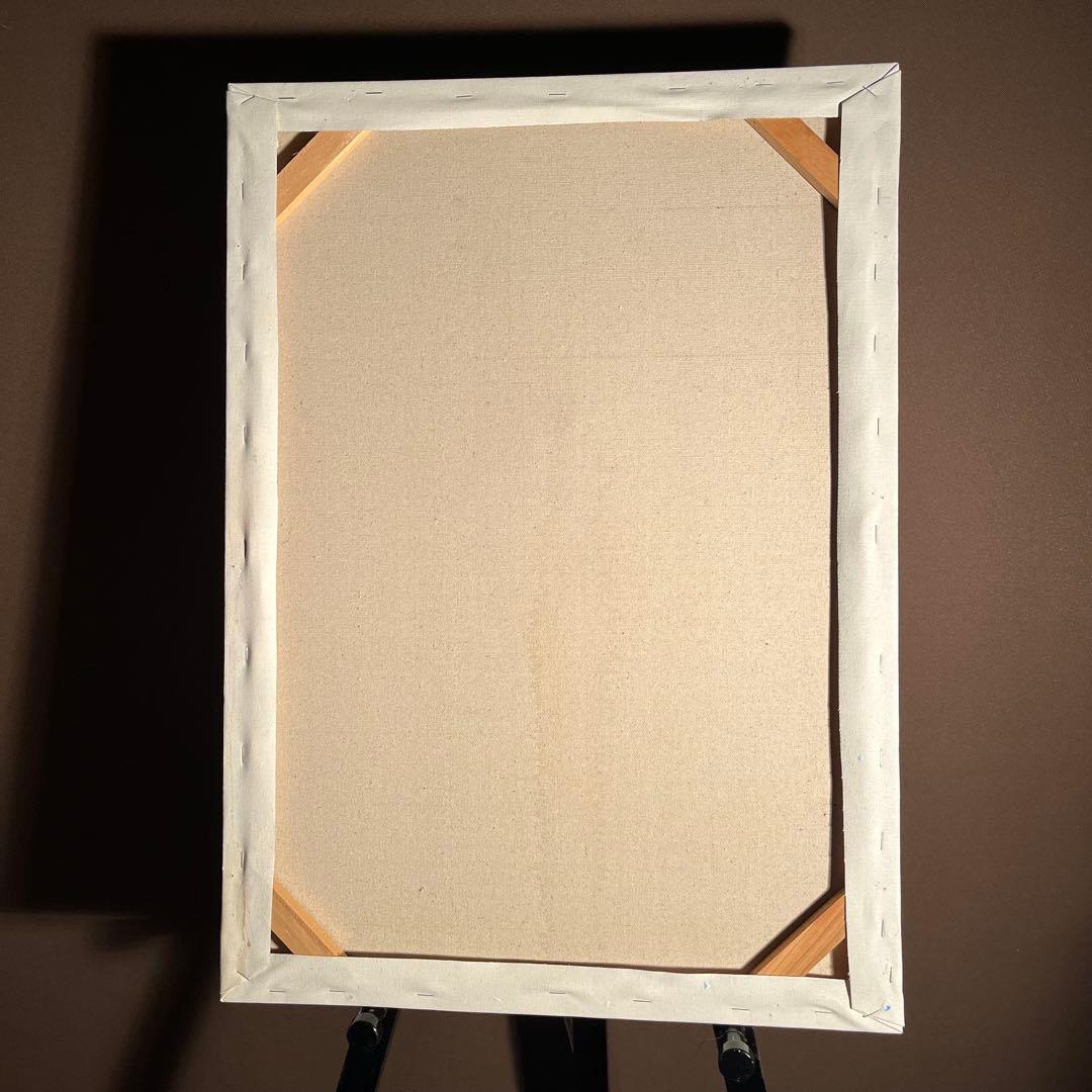 （大型）手書き油絵 鯉の滝登り 肉筆絵画 インテリア 油彩画