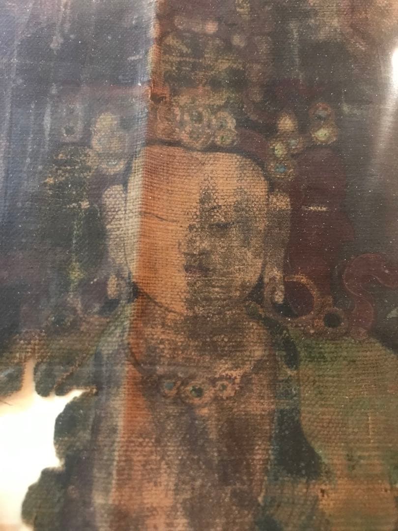 タンカ 仏画 肉筆 骨董 十一面観音 額付き