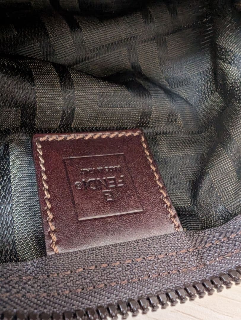 【美品】FENDI フェンディ バニティ ハンドバッグ ズッカ柄 キャンバス