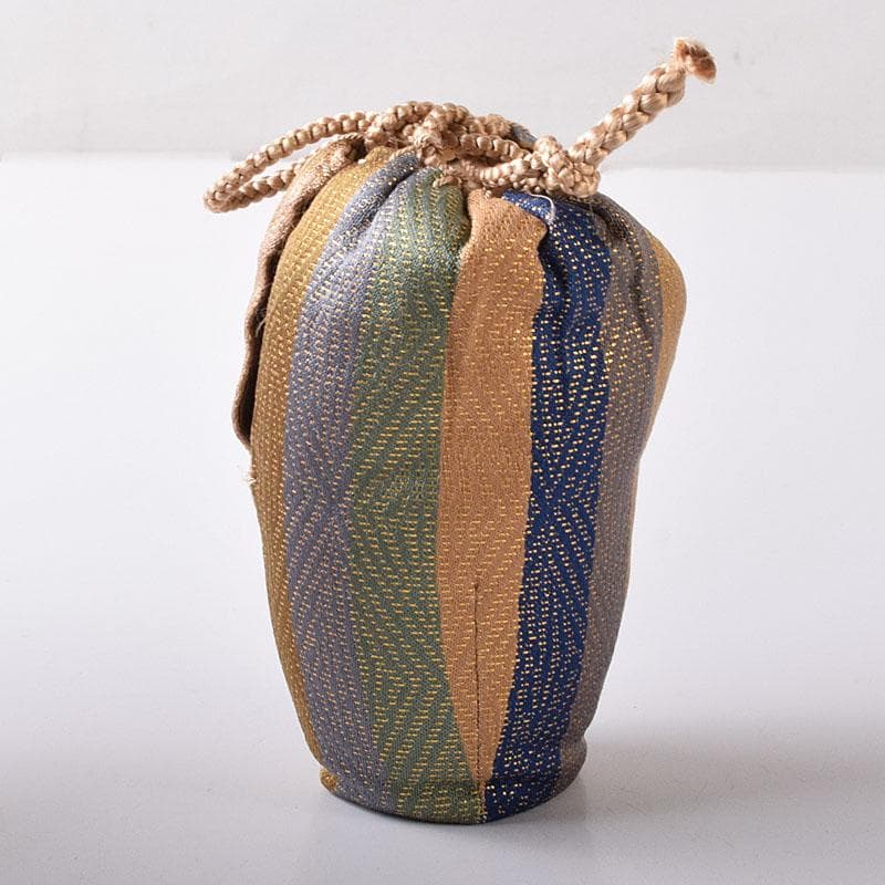 茶道具　松本鐵山造　大名物　鎗鞘肩衝写　茶入　仕覆付　共箱　V　7569