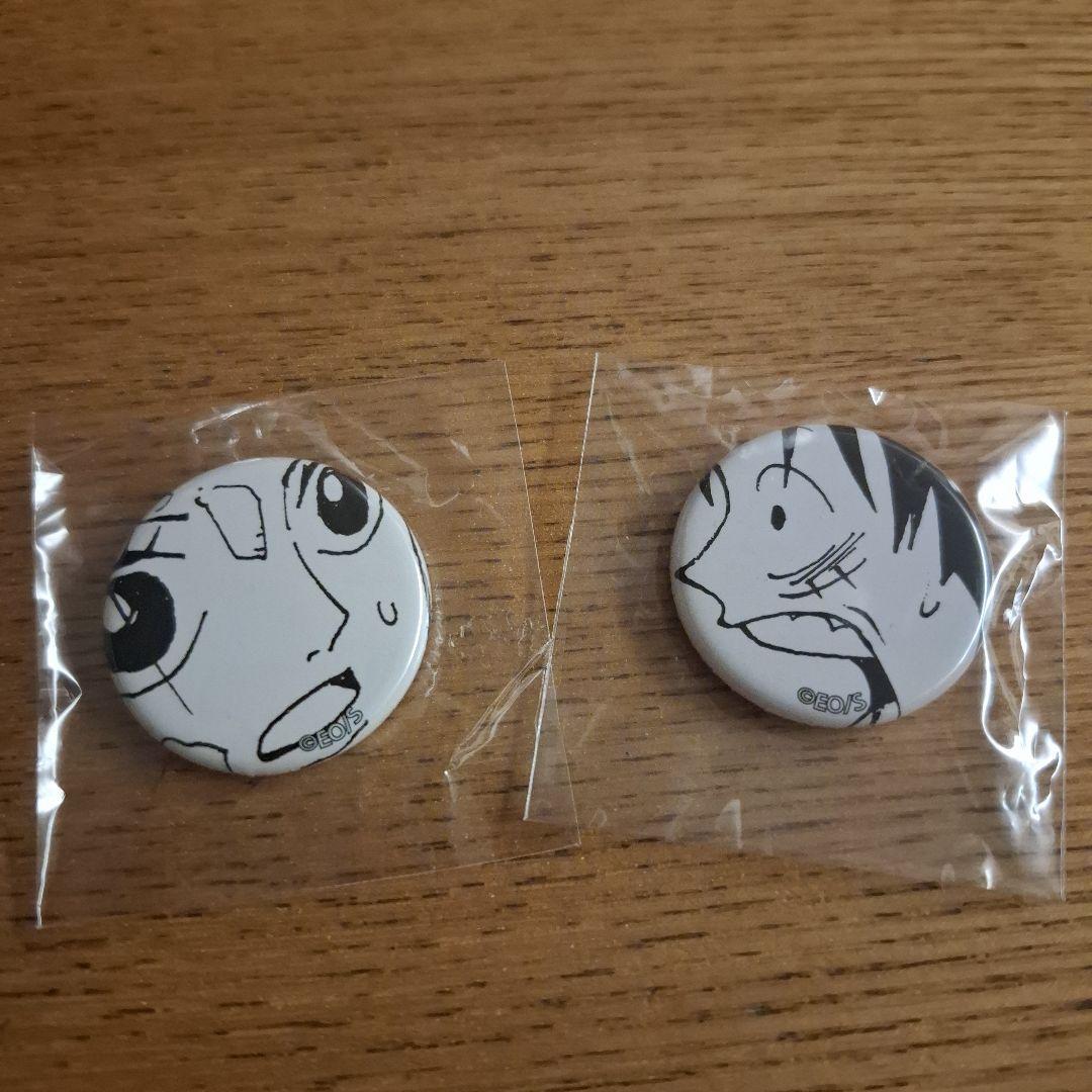 ワンピース　オールフェイス　缶バッジ　ルフィ