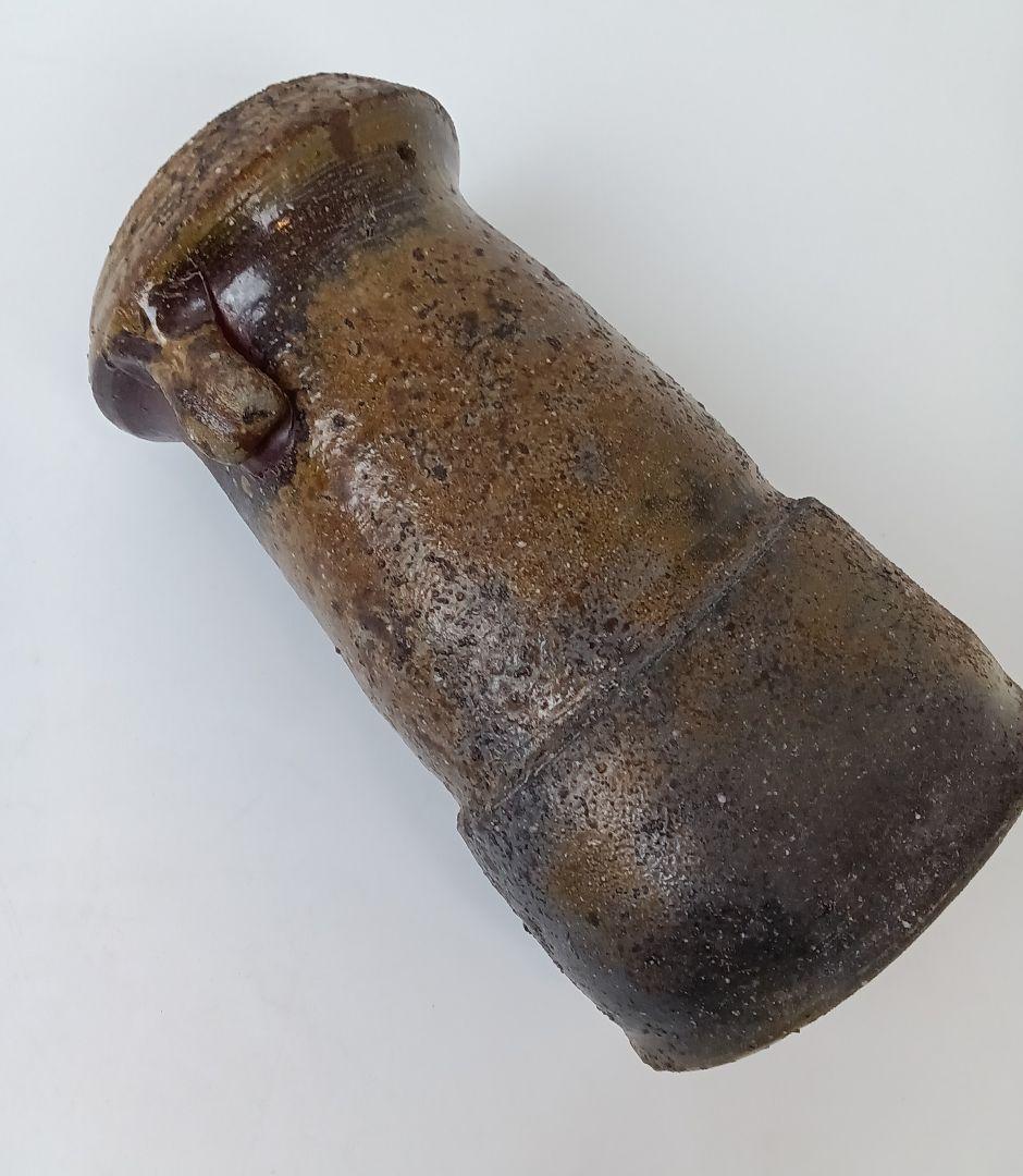 備前焼 耳付花入 花器 花瓶【人間国宝 伊勢崎淳】茶道 華道 美術品 工芸品