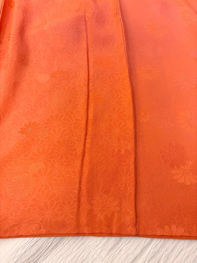 七五三 7歳 祝い着 フルセット 正絹 無地 地紋 レトロ M2505271