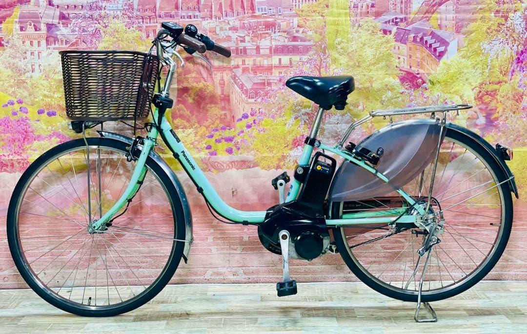 K2908 電動自転車パナソニック ママチャリ 26インチ 8Ah 送料無料