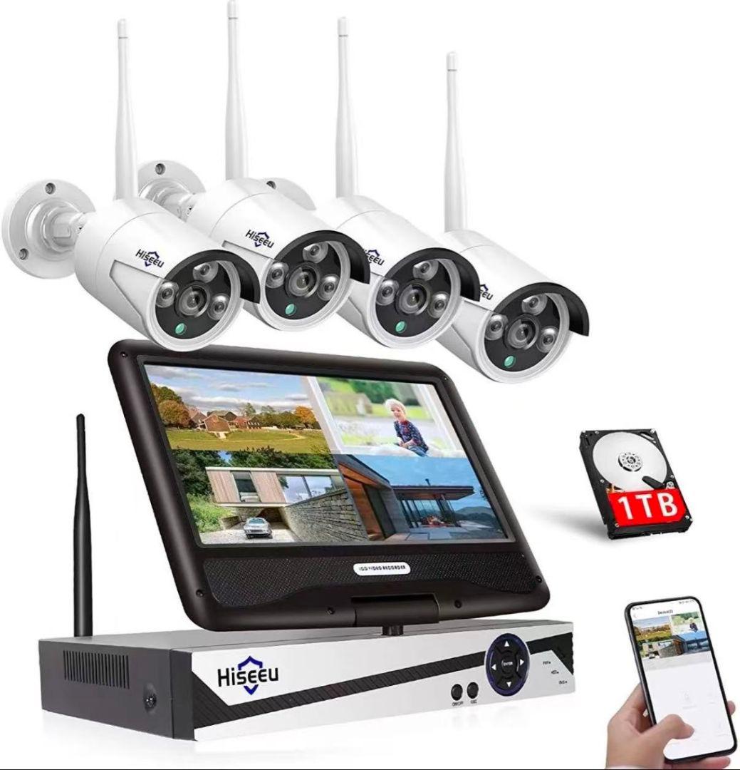 動作確認 Hiseeu ワイヤレス防犯カメラシステム カメラ4台
