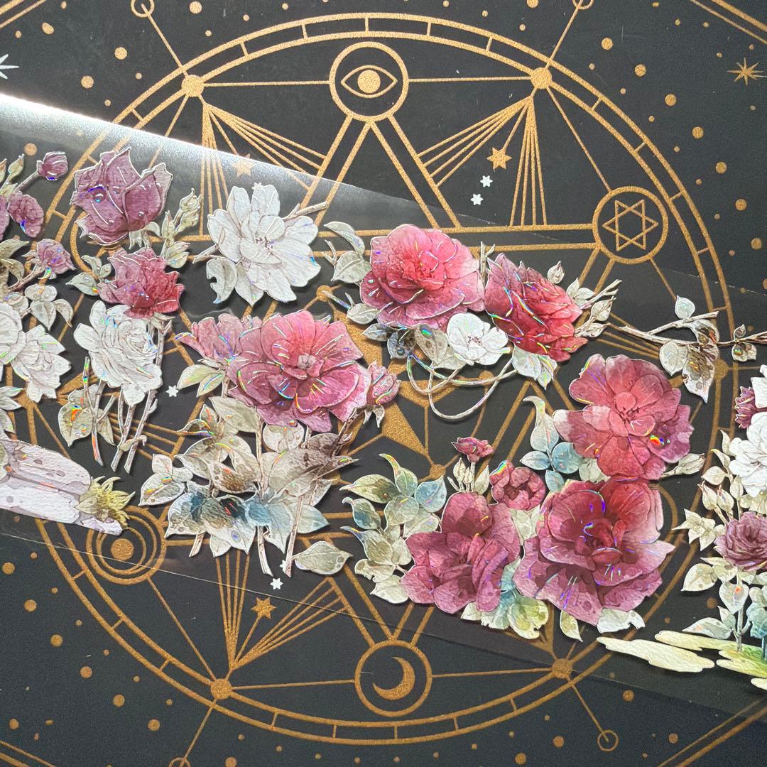 【8949】海外　マステ　中古巻　貝殻光マスキングテープ