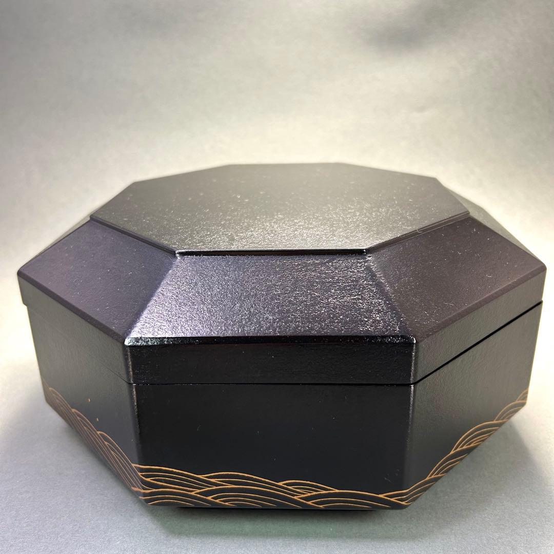 食籠　『上杉満樹　而妙斎書付』　八角食篭　蒔絵　漆器　お茶道具　書付箱　工芸品