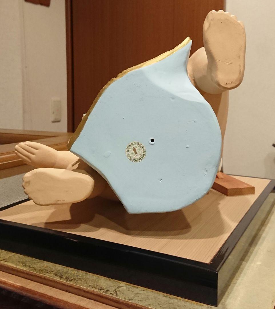 稀少 作家名有 博多人形 土俵入り 陶器製 横綱 フィギュア 約30cm