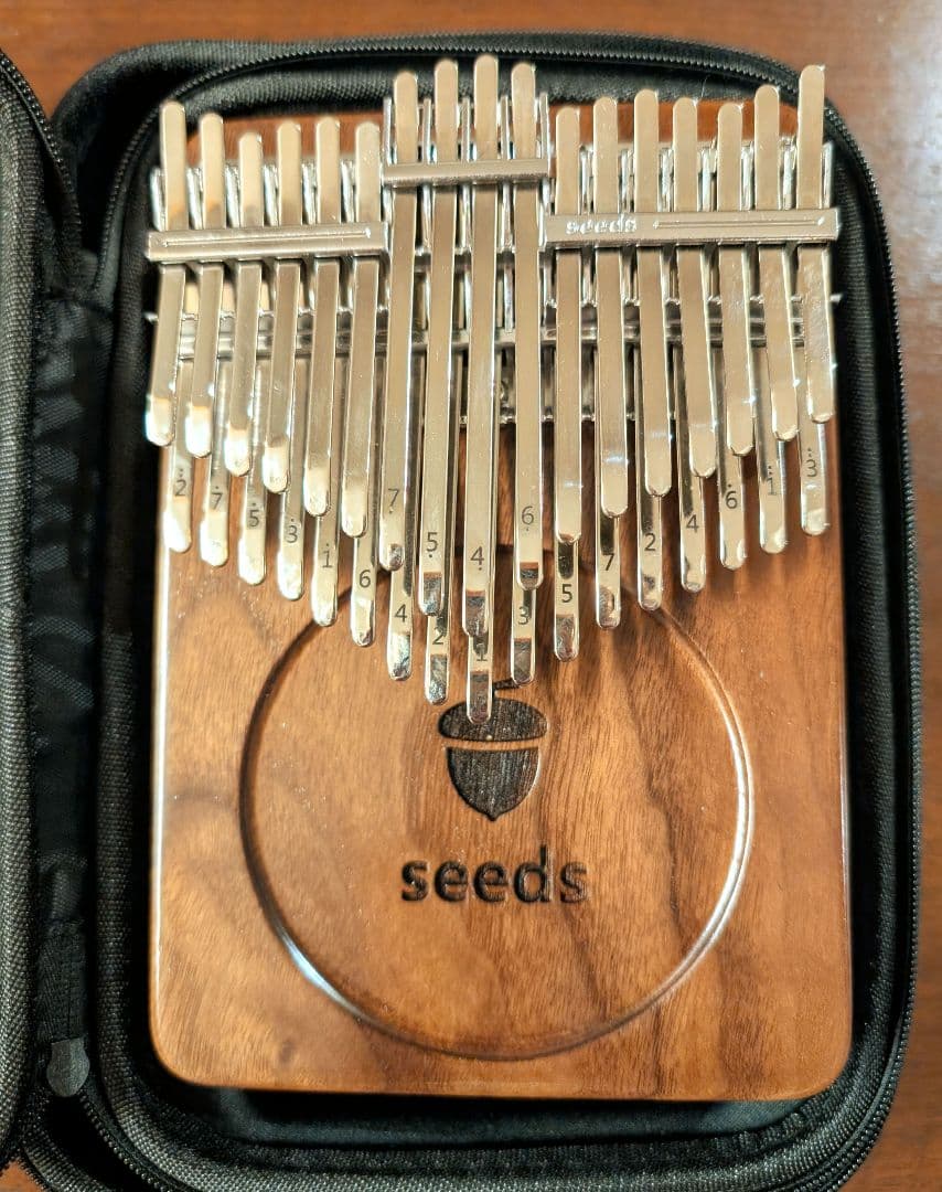 カリンバ　seeds 親指ピアノ　半音付き　34キー　クロマチック