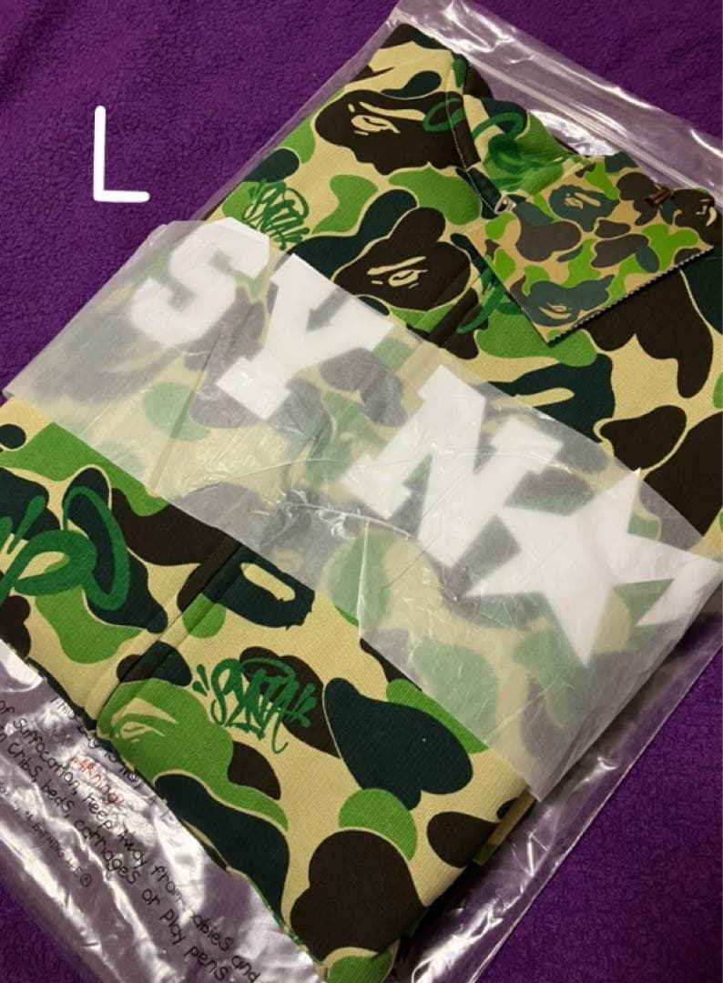 トップス BAPE SYNA CAMO SHARK FULL ZIP HOODIE L