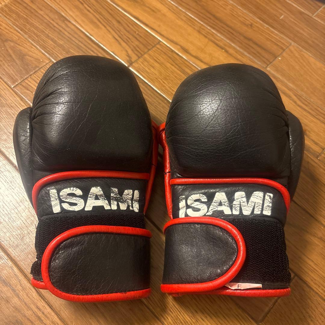 【完売品】本革イサミパウンドグローブ黒ブレイキングダウン仕様カラー