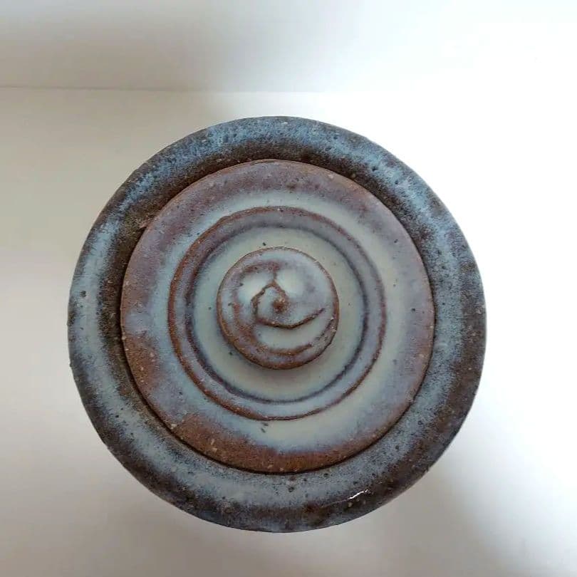 萩焼 灰被水差し 茶道具　宇田川聖谷造　木箱付き