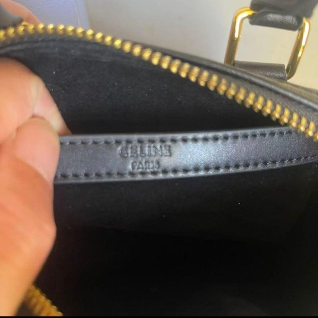 CELINE ブラック　ショルダーバッグ　トリオンフ