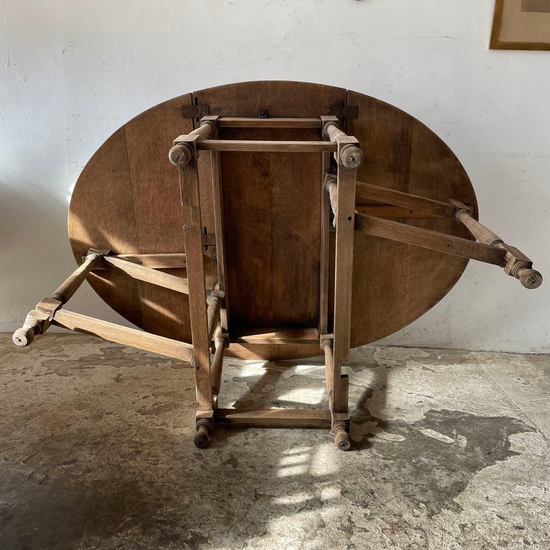 ビンテージ　ゲートレッグテーブル ドロップリーフテーブル 剥離