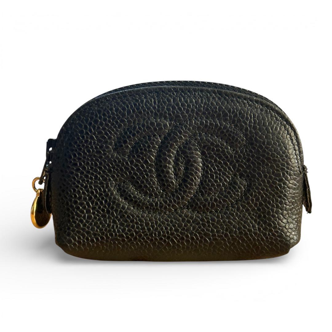 【希少❤︎3番台】CHANEL シャネル　キャビアスキン　ケース　ポーチ