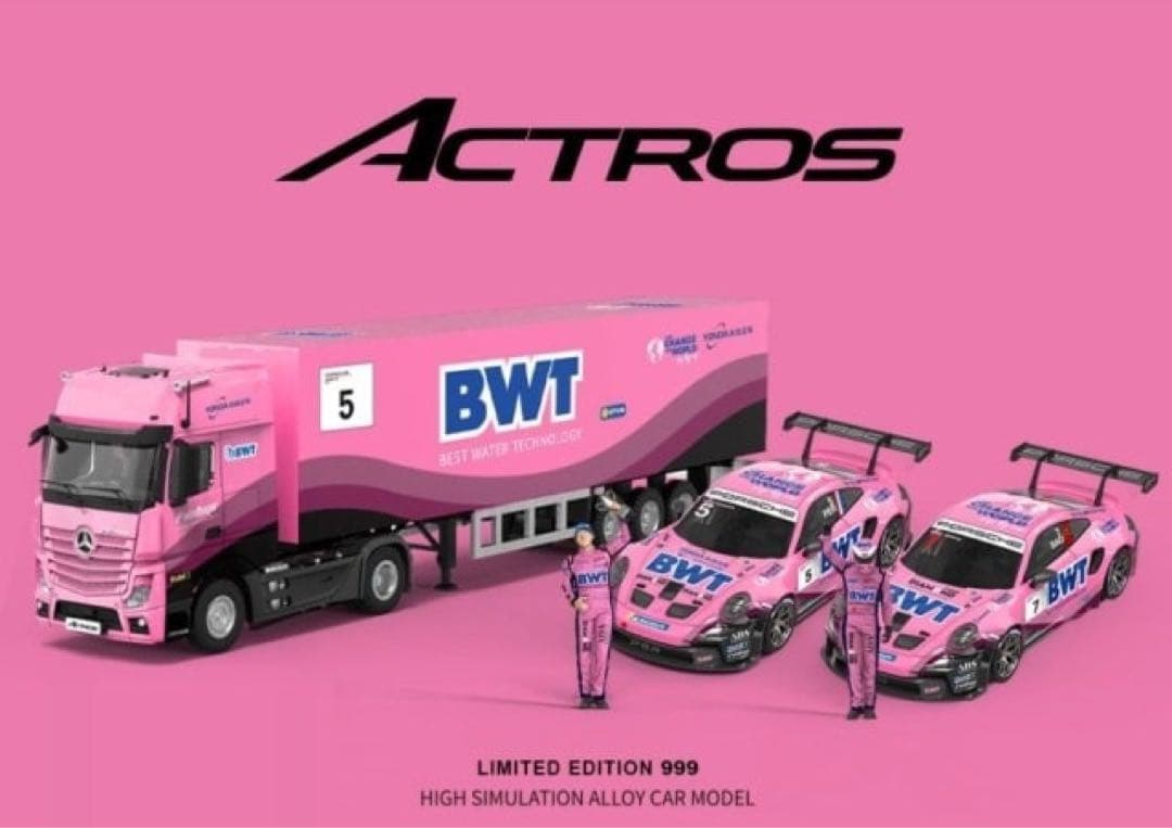 BWT 1/64 メルセデス ベンツ トラック トランスポーター ポルシェ