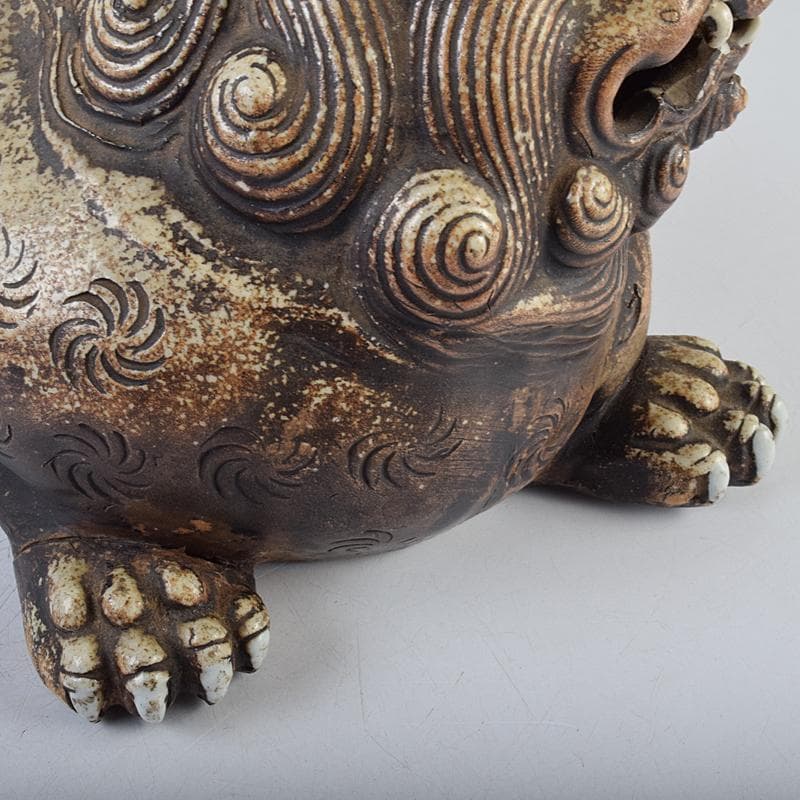 備前焼　古備前　獅子　置物　D　R7072B