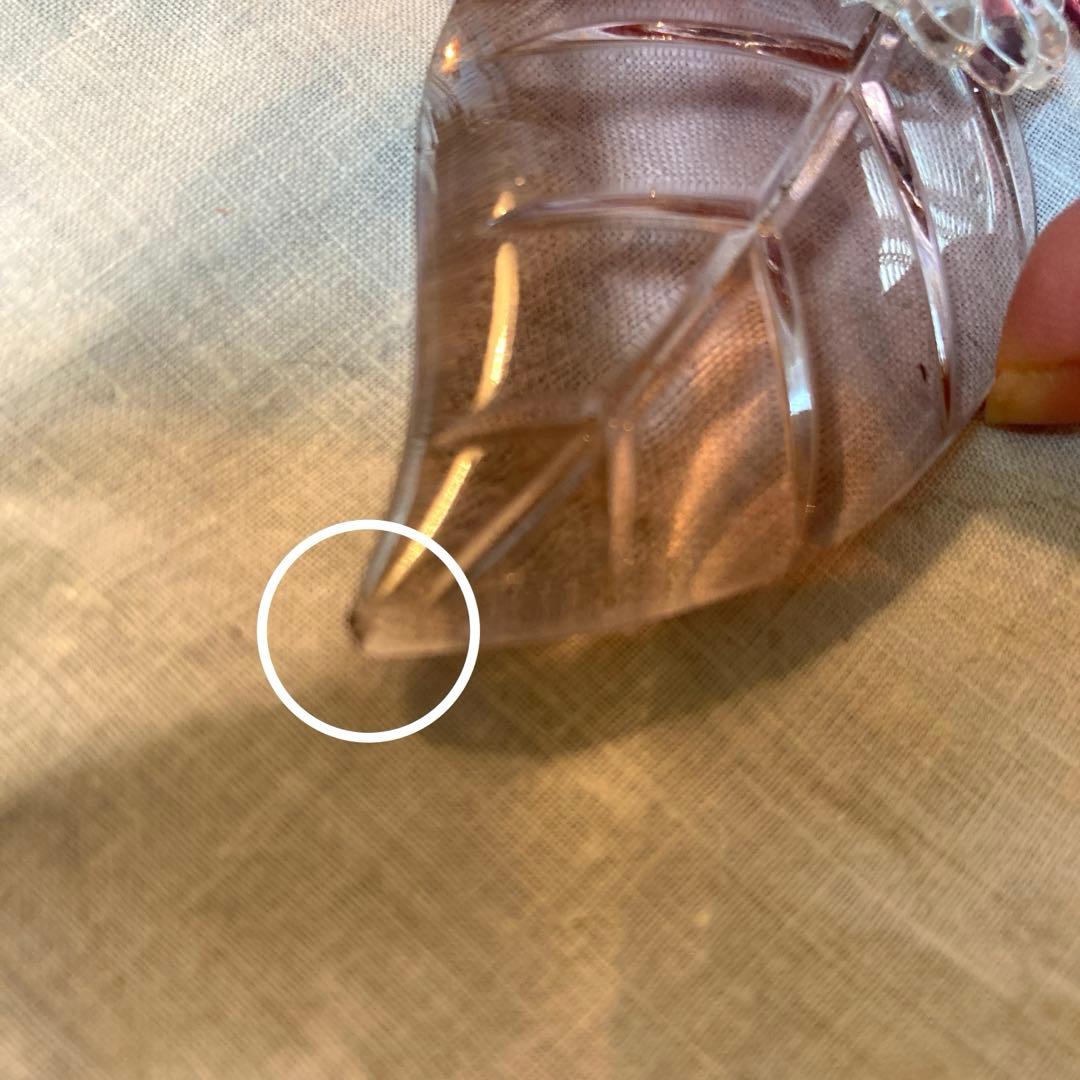 （専用）シャンデリアパーツ　ピンクウランとウランリーフ1880年　フランス