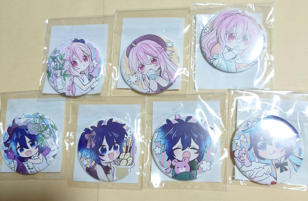 ハッピーシュガーライフ　楽天コレクション　くじ　D賞 缶バッジ 7個