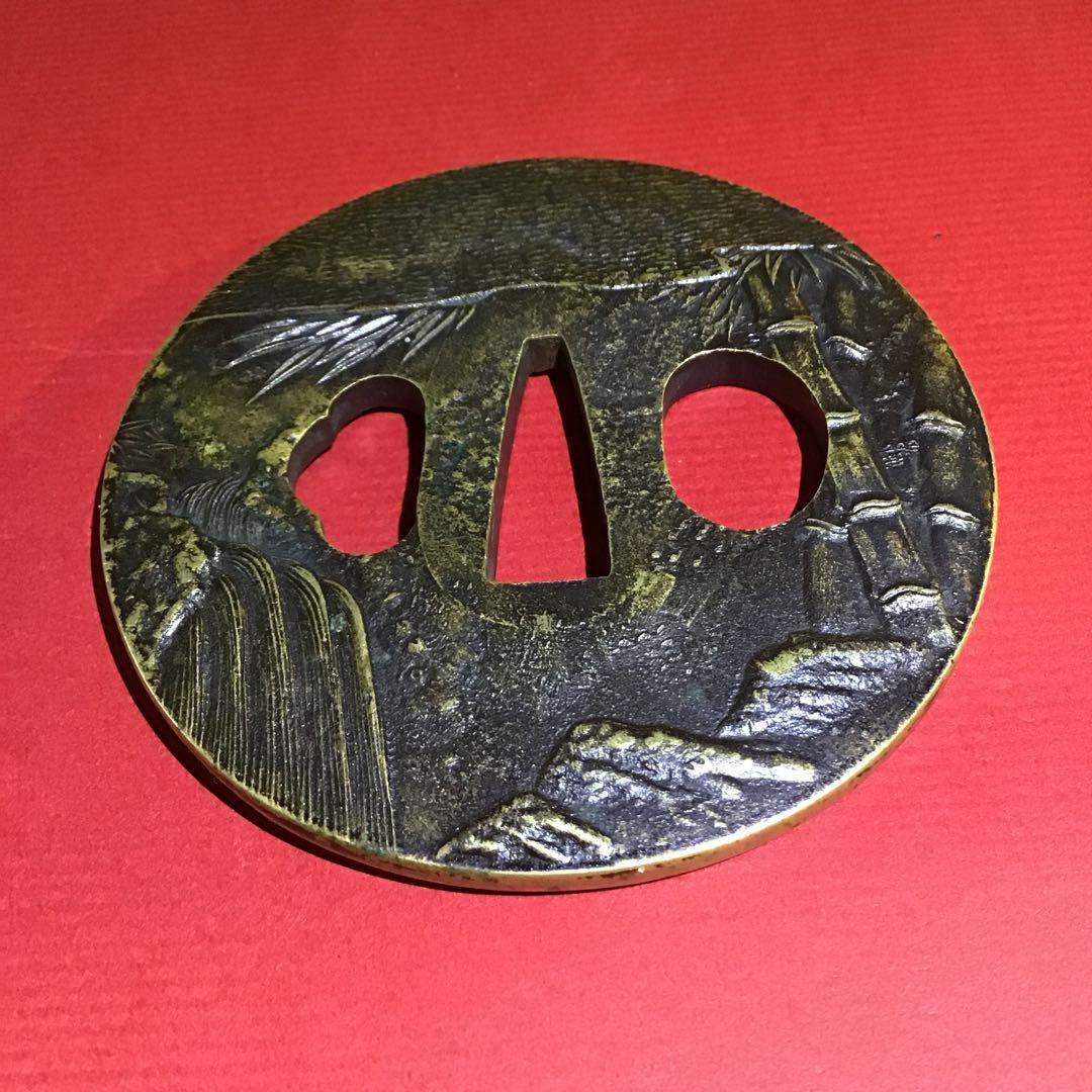 虎図　鍔